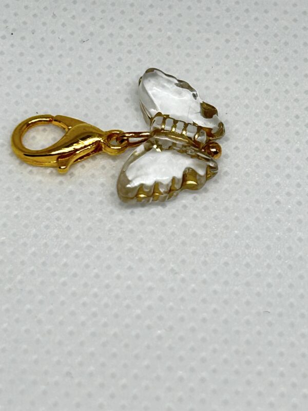 Charm Butterfly Clear & Gold