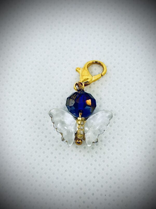 Charm Dragongly dk blue gems