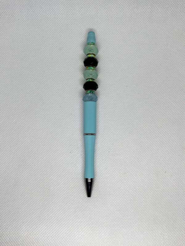 Beaded Pens Black & Teal