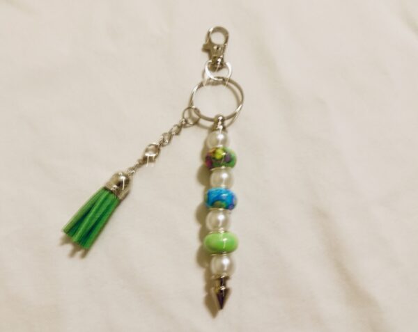 Keychains Greens & Pearls