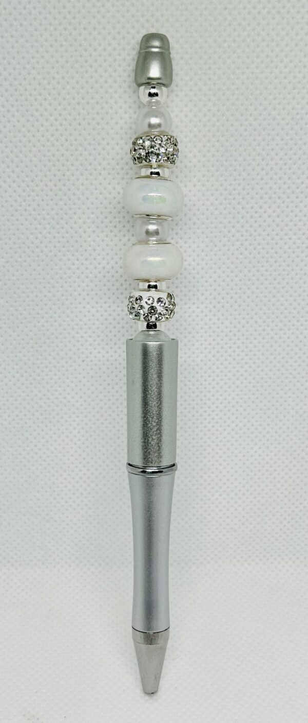 Beaded pens Silver Winter