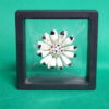 Framed Vintage Enamel Flower Brooch