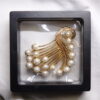Framed Vintage Pearl Brooch