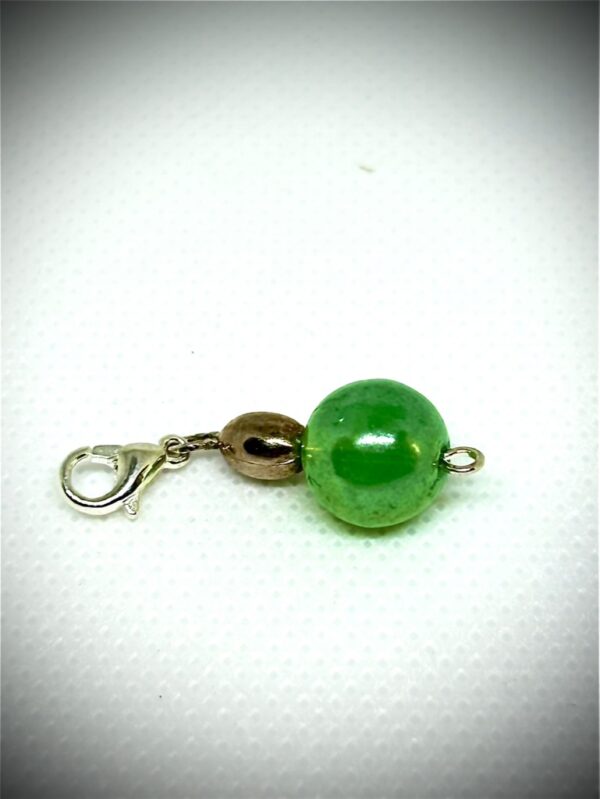 Charm Green gun metal beads