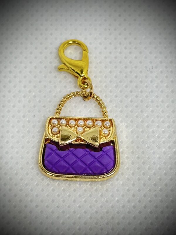 Charms Pink Purse gold & Pearl