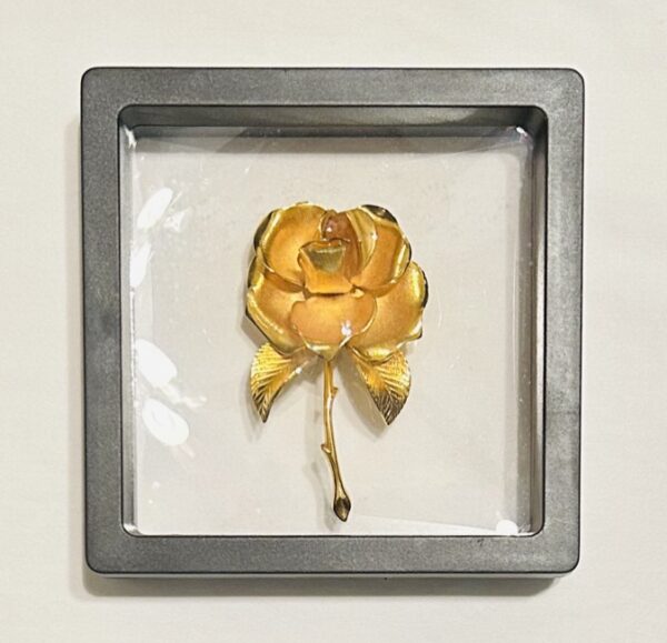 Framed Antique Rose Brooch