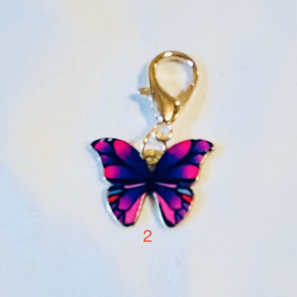 Large lobster claw on a pink & purple Butterfly