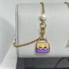 Charms Pink Purse gold & Pearl - Image 2
