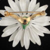 Framed Vintage Enamel Flower Brooch - Image 2