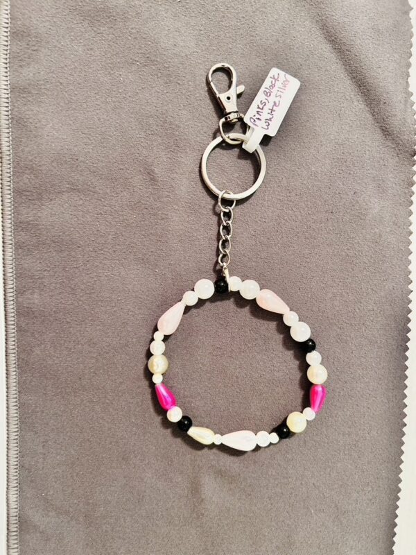 Keylet, multi color bracelet with keychain.